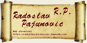 Radoslav Pajunović vizit kartica